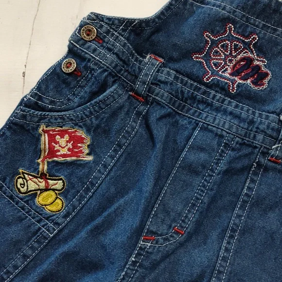 Vintage Pirate Mickey Overalls Disney - Picture 3 of 5
